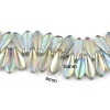 Picture of Glass Beads Drop Multicolor About 16mm x 6mm, Hole: Approx 1mm, 38.5cm(15 1/8") - 38cm(15") long, 1 Strand (Approx 120 PCs/Strand)
