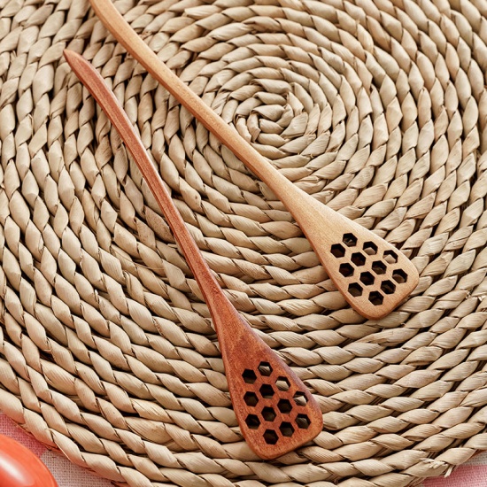 Picture of Phoebe Nanmu Wooden Long Handle Spoon Cutlery Tableware