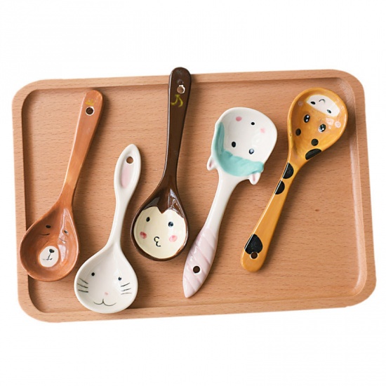 Picture of Multicolor - Basketball  Ceramic Cute Children Spoon Cutlery Tableware 14x4cm, 1 Piece