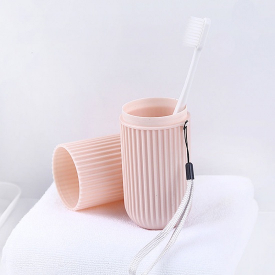 Immagine di Gray - PP Multifunctional Large-capacity Toothbrush Box Portable Storage Cup 19.6x6cm, 1 Piece