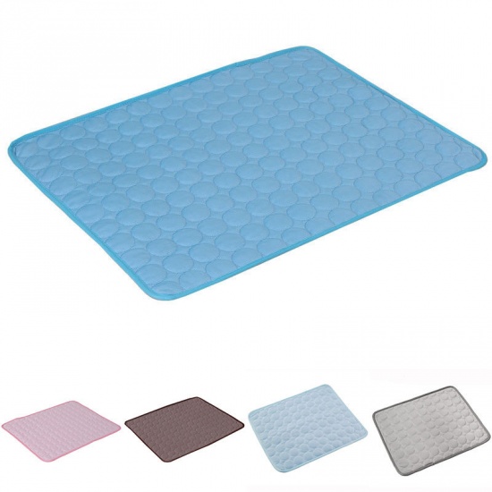 Picture of Gray - Rayon Summer Cool Rectangle Pet Mat 100x70cm, 1 Piece