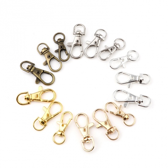 Picture of Zinc Based Alloy Lobster Clasp Findings Multicolor 1 Packet (Approx 10 PCs/Packet)
