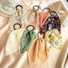 Picture of Fabric Hair Ties Band Multicolor Flower 21.5cm x 11.5cm, 1 Piece