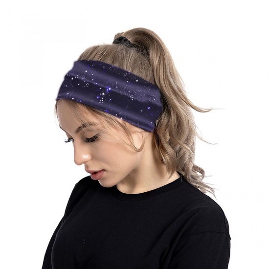 Picture of Navy Blue - Sports Yoga Wide Elastic Headband 48cm long, 1 Piece
