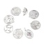 Picture of Brass Charms 18K Real Platinum Plated Round Clear Rhinestone 1 Piece