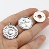 Image de Breloques en Laiton Rond Plaqué Platine Véritable 18K à Strass Transparent 1 Pièce