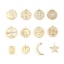 Immagine di Ottone Galassia Charms 18K Vero Oro Placcato Micro Spianare Trasparente Strass 1 Pz