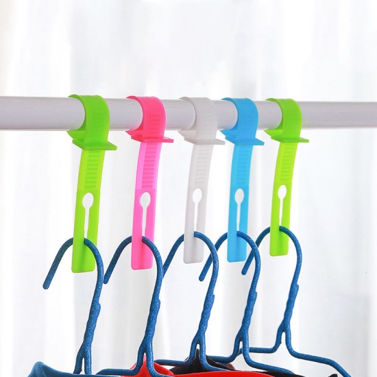 Picture of Skyblue - PP Pole Hanging Hook Windproof Flexible and Adjustable For Most Poles 18x2cm, 20 PCs