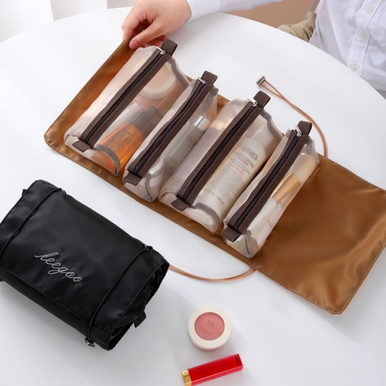 Immagine di Khaki - Four-In-One Cosmetic Portable Travel Waterproof Washing Storage Bag 54.5x23cm, 1 Piece