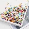 Picture of Glass Seed Seed Beads Cylinder Multicolor 3mm x 2mm, Hole: Approx 1mm, 1 Packet ( 12500 PCs/Packet)