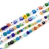 Picture of Lampwork Glass Millefiori Beads Flower At Random Color 1 Strand
