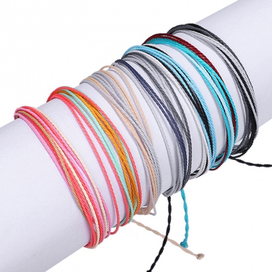 Picture of Polyester Boho Chic Bohemia Anklet Multicolor Adjustable 18cm(7 1/8") long, 1 Piece
