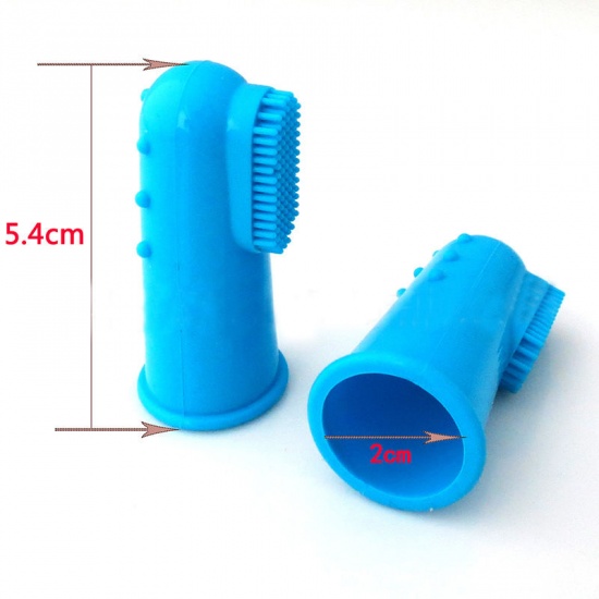 Immagine di Silicone Pet Fingerbrush Toothbrush For Cats Dogs Teeth Cleaning Dental Care