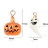 Picture of Resin Charms Pumpkin Halloween Ghost Multicolor 2 PCs