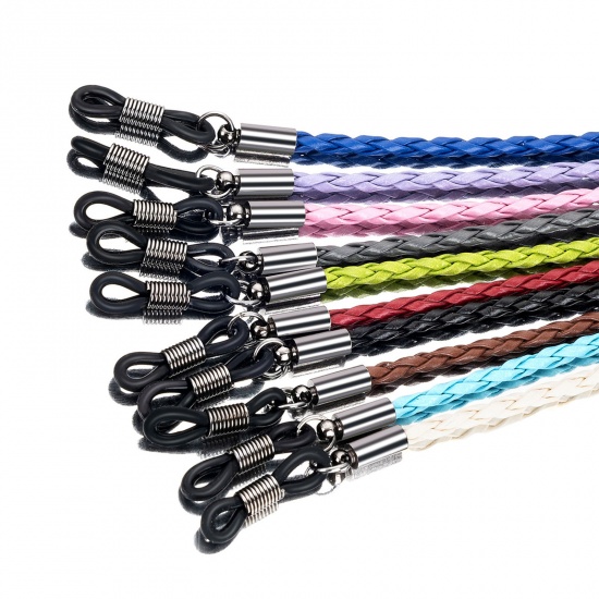 Picture of PU Leather Eyeglasses Chain Holder Multicolor 70cm(27 4/8") long, 1 Piece