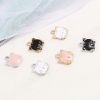 Picture of Zinc Based Alloy Charms Cat Animal White Enamel 15mm x 13mm, 10 PCs