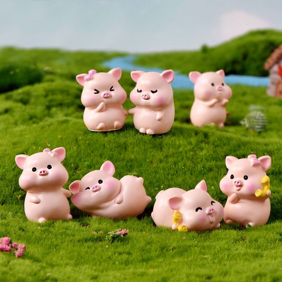 Picture of Cute Pig Resin Micro Landscape Miniature Decoration
