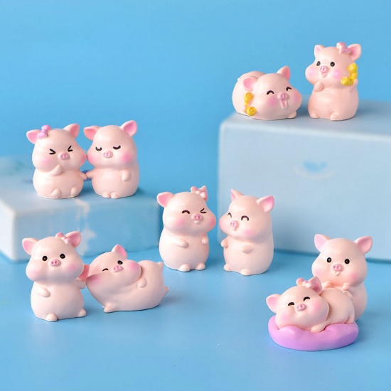 Picture of Cute Pig Resin Micro Landscape Miniature Decoration