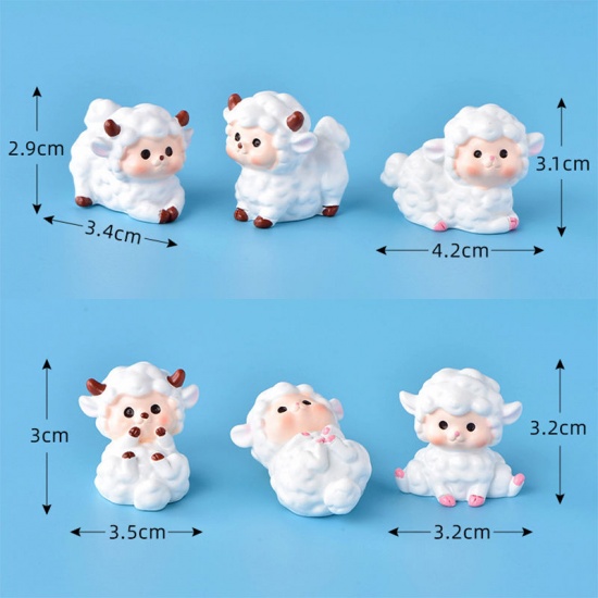 Picture of Lovely Sheep Resin Micro Landscape Miniature Decoration