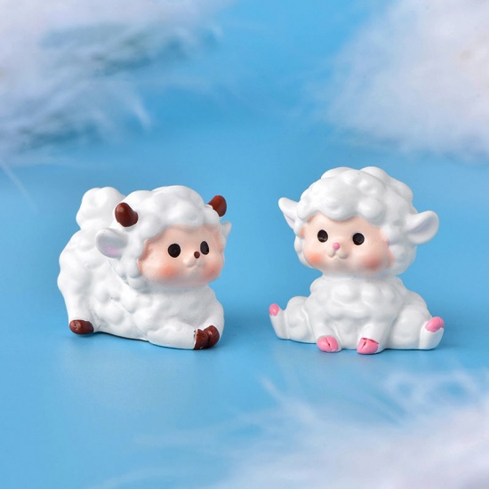 Picture of Lovely Sheep Resin Micro Landscape Miniature Decoration