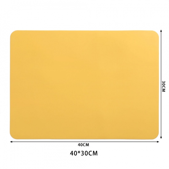 Image de Décoration de tapis de table d'isolation de coussin de bol de tapis de tasse de silicone de rectangle