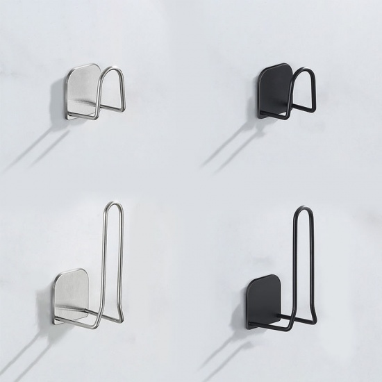 Image de Noir - Accessoires de cuisine d'étagère d'égouttage de stockage multifonctionnel en acier inoxydable 11,3x4,9x4,4cm, 1 pièce