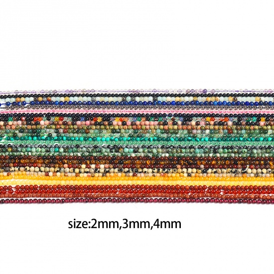 Picture of Gemstone ( Natural ) Beads Round Multicolor 37cm(14 5/8") - 36cm(14 1/8") long, 1 Strand
