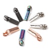 Picture of Zinc Based Alloy Zipper Pulls Garment Accessories Multicolor Rectangle  Accessories for bags 37mm x 10mm, 5 PCs