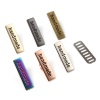 Image de Étiquettes en Alliage de Zinc Rectangle " Handmade " Accessoires pour Sacs 36mm x 10mm  35mm x 12mm, 5 Kits （ 2 Pcs/Kit)