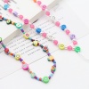Picture of Polymer Clay & Glass Beaded Mobile Phone Chain Lanyard Multicolor Fruit 40cm  long, 1 Piece