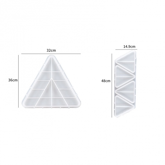 Immagine di Silicone Muffa della Resina per Gioielli Rendendo Triangolo Bianco 1 Pz