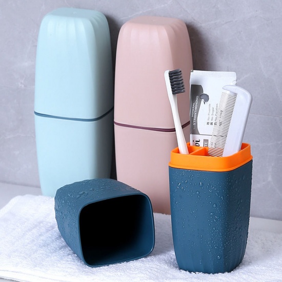 Picture of Pink - PP Outdoor Travel Portable Toothbrush Box Wash Cup 20x5x5cm, 1 Piece