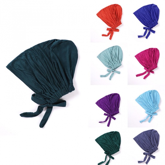 Picture of Ginger - 16# Modal Adjustable Elastic Turban Hat Tie Back Solid Color 25x20cm, 1 Piece