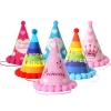Picture of Pink - Pom Pom Ball Paper Cap Hat Birthday Props Party Decorations 19x12.5cm, 1 Piece
