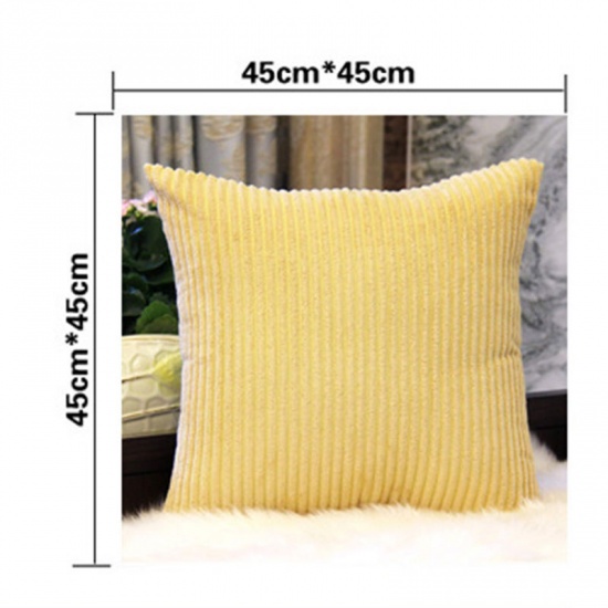 Picture of Solid Color Corduroy Square Pillowcase Home Textile