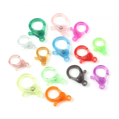 Plastic Lobster Clasp Findings At Random Color