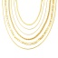 Immagine di Ottone Collana Catena 18K Vero Oro Placcato 1 Pz
