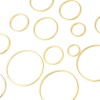Picture of Brass Jump Rings Findings Closed Soldered 18K Real Gold Plated Circle Ring 10 PCs                                                                                                                                                                             