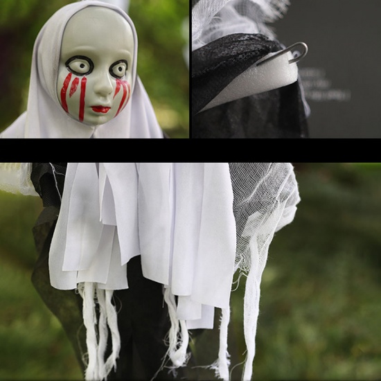 Picture of Black - 9# Ghost Doll Halloween Hanging Decorations Party Props 85x60cm, 1 Piece