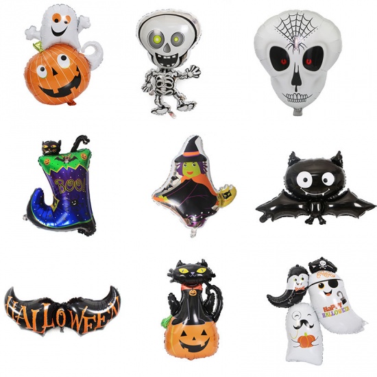 Picture of Aluminium Foil & Latex Halloween Stand Column Balloon Decorations Party Props
