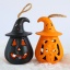 Изображение Black - Pumpkin LED Light Resin Portable Halloween Ornaments Decorations Party Props 12x8cm, 1 Piece