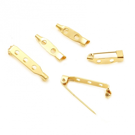 Picture of Copper Pin Brooches 18K Real Gold Plated 10 PCs