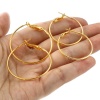 Picture of Brass Hoop Earrings 18K Real Gold Plated Circle Ring 4 PCs