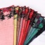 Изображение Watermelon Red - 12# Lace Flower Women's Hijab Scarf Wrap Hot Fix Rhinestone 85x180cm, 1 Piece