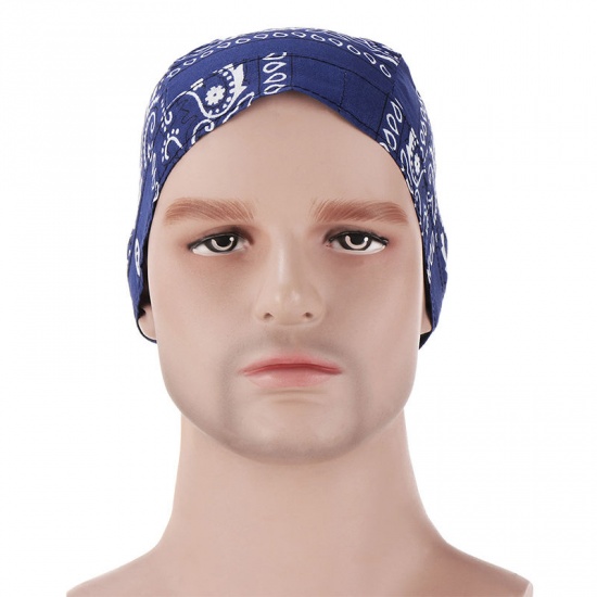 Picture of Yellow - 25# Unisex Paisley Printed Outdoor Cycling Hat Tie Back M（56-58cm）, 1 Piece