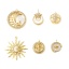 Immagine di Conchiglia + Ottone Galassia Charms 18K Vero Oro Placcato Bianco Trasparente Strass 1 Pz