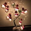 Picture of White - 3M Christmas Santa Claus LED Strip Lights 20 LEDs USB Powered For Room Home Garden Decoration, 1 Piece