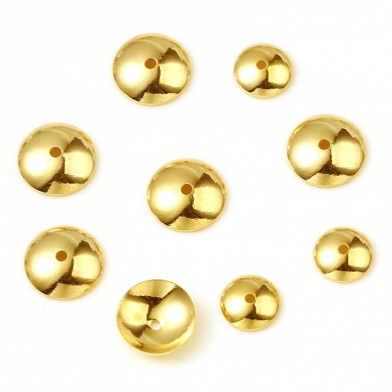 Picture of Copper Beads Caps Gold Filled Round 5 PCs