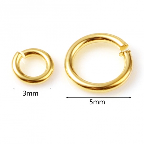 Picture of Copper Open Jump Rings Findings Gold Filled Circle Ring 10 PCs