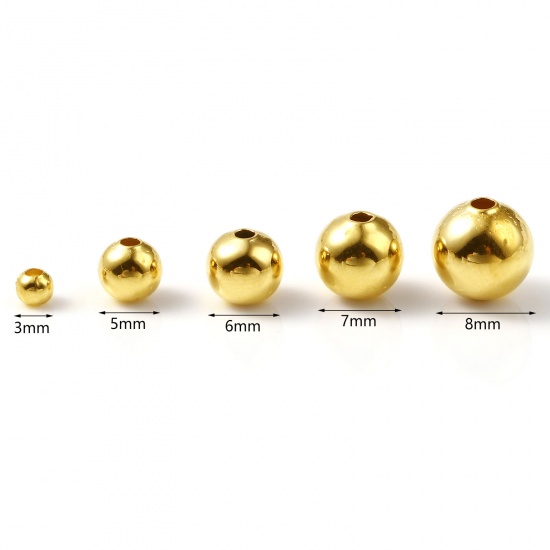 Picture of Copper Beads Gold Filled Round 20 PCs